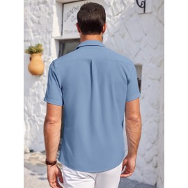 Mens Summer Beach Shirt Short Sleeve Shirts Casual Button Down Shirts Wrinkle Free Mens Summer Beach Shirt Short Sleeve Shirts Casual Button Down Shirts Wrinkle Free