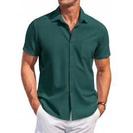 Mens Summer Beach Shirt Short Sleeve Shirts Casual Button Down Shirts Wrinkle Free Mens Summer Beach Shirt Short Sleeve Shirts Casual Button Down Shirts Wrinkle Free