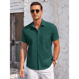Mens Summer Beach Shirt Short Sleeve Shirts Casual Button Down Shirts Wrinkle Free Mens Summer Beach Shirt Short Sleeve Shirts Casual Button Down Shirts Wrinkle Free