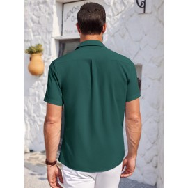 Mens Summer Beach Shirt Short Sleeve Shirts Casual Button Down Shirts Wrinkle Free Mens Summer Beach Shirt Short Sleeve Shirts Casual Button Down Shirts Wrinkle Free
