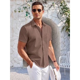 Mens Summer Beach Shirt Short Sleeve Shirts Casual Button Down Shirts Wrinkle Free Mens Summer Beach Shirt Short Sleeve Shirts Casual Button Down Shirts Wrinkle Free