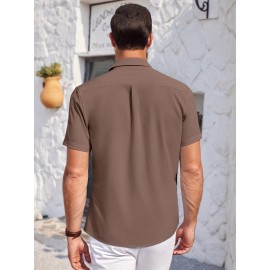 Mens Summer Beach Shirt Short Sleeve Shirts Casual Button Down Shirts Wrinkle Free Mens Summer Beach Shirt Short Sleeve Shirts Casual Button Down Shirts Wrinkle Free