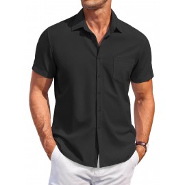 Mens Summer Beach Shirt Short Sleeve Shirts Casual Button Down Shirts Wrinkle Free Mens Summer Beach Shirt Short Sleeve Shirts Casual Button Down Shirts Wrinkle Free