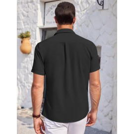 Mens Summer Beach Shirt Short Sleeve Shirts Casual Button Down Shirts Wrinkle Free Mens Summer Beach Shirt Short Sleeve Shirts Casual Button Down Shirts Wrinkle Free