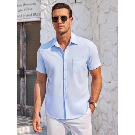 Mens Summer Beach Shirt Short Sleeve Shirts Casual Button Down Shirts Wrinkle Free Mens Summer Beach Shirt Short Sleeve Shirts Casual Button Down Shirts Wrinkle Free
