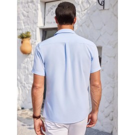 Mens Summer Beach Shirt Short Sleeve Shirts Casual Button Down Shirts Wrinkle Free Mens Summer Beach Shirt Short Sleeve Shirts Casual Button Down Shirts Wrinkle Free