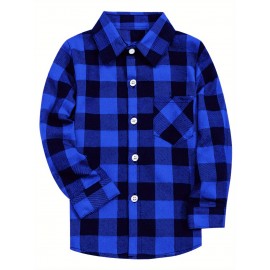 Men's Casual Long Sleeved Shirt, With A Collar Design And Checkered Pattern That Exudes Vitality, And Pocket Design That Is More Convenient. Men's Casual Long Sleeved Shirt, With A Collar Design And Checkered Pattern That Exudes Vitality, And Pocket Design That Is More Convenient.