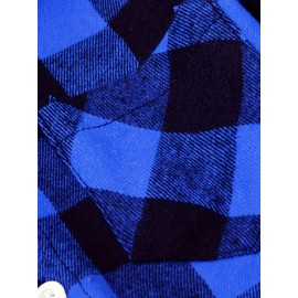 Men's Casual Long Sleeved Shirt, With A Collar Design And Checkered Pattern That Exudes Vitality, And Pocket Design That Is More Convenient. Men's Casual Long Sleeved Shirt, With A Collar Design And Checkered Pattern That Exudes Vitality, And Pocket Design That Is More Convenient.
