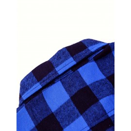 Men's Casual Long Sleeved Shirt, With A Collar Design And Checkered Pattern That Exudes Vitality, And Pocket Design That Is More Convenient. Men's Casual Long Sleeved Shirt, With A Collar Design And Checkered Pattern That Exudes Vitality, And Pocket Design That Is More Convenient.