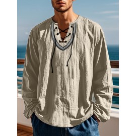 European And American Four Season Loose Fitting Pullover Retro Ethnic Style Casual Stand Up Collar Shirt European And American Four Season Loose Fitting Pullover Retro Ethnic Style Casual Stand Up Collar Shirt