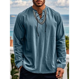 European And American Four Season Loose Fitting Pullover Retro Ethnic Style Casual Stand Up Collar Shirt European And American Four Season Loose Fitting Pullover Retro Ethnic Style Casual Stand Up Collar Shirt