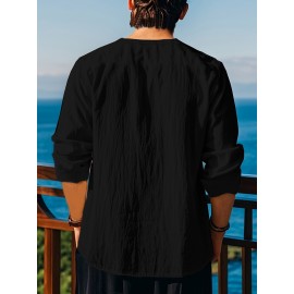 European And American Four Season Loose Fitting Pullover Retro Ethnic Style Casual Stand Up Collar Shirt European And American Four Season Loose Fitting Pullover Retro Ethnic Style Casual Stand Up Collar Shirt
