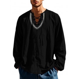 European And American Four Season Loose Fitting Pullover Retro Ethnic Style Casual Stand Up Collar Shirt European And American Four Season Loose Fitting Pullover Retro Ethnic Style Casual Stand Up Collar Shirt