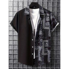 Men's Retro Flower Print Short Sleeve Shirt - Trendy & Comfortable Summer Clothing Men's Retro Flower Print Short Sleeve Shirt - Trendy & Comfortable Summer Clothing