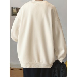 MOGAO Casual Geometric Sweatshirt for Men - Polyester Knit Fabric, Long Sleeve, Regular Fit, Round Neck, Comfortable and Trendy Unisex Hoodie MOGAO Casual Geometric Sweatshirt for Men - Polyester Knit Fabric, Long Sleeve, Regular Fit, Round Neck, Comfortable and Trendy Unisex Hoodie