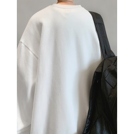 MOGAO Casual Geometric Sweatshirt for Men - Polyester Knit Fabric, Long Sleeve, Regular Fit, Round Neck, Comfortable and Trendy Unisex Hoodie MOGAO Casual Geometric Sweatshirt for Men - Polyester Knit Fabric, Long Sleeve, Regular Fit, Round Neck, Comfortable and Trendy Unisex Hoodie
