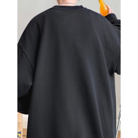 MOGAO Casual Geometric Sweatshirt for Men - Polyester Knit Fabric, Long Sleeve, Regular Fit, Round Neck, Comfortable and Trendy Unisex Hoodie MOGAO Casual Geometric Sweatshirt for Men - Polyester Knit Fabric, Long Sleeve, Regular Fit, Round Neck, Comfortable and Trendy Unisex Hoodie