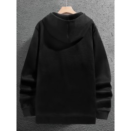 Men's Fashion Geometric Cross Print Hoodie with Comfort Pockets, Full Zip Regular Fit Polyester Knit Fabric Hooded Sweatshirt with Slight Stretch - All Season Style Men's Fashion Geometric Cross Print Hoodie with Comfort Pockets, Full Zip Regular Fit Polyester Knit Fabric Hooded Sweatshirt with Slight Stretch - All Season Style