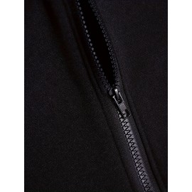 Men's Fashion Geometric Cross Print Hoodie with Comfort Pockets, Full Zip Regular Fit Polyester Knit Fabric Hooded Sweatshirt with Slight Stretch - All Season Style Men's Fashion Geometric Cross Print Hoodie with Comfort Pockets, Full Zip Regular Fit Polyester Knit Fabric Hooded Sweatshirt with Slight Stretch - All Season Style