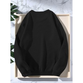 Men's Casual Golf Print Crewneck Sweatshirt - Relaxed Fit, Polyester Knit, Machine Washable, Fall/Winter Fashion Men's Casual Golf Print Crewneck Sweatshirt - Relaxed Fit, Polyester Knit, Machine Washable, Fall/Winter Fashion