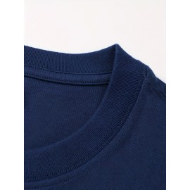Men's Casual Cotton Long Sleeve T-Shirt - Crew Neck, Loose Fit, Spring & Fall Collection Men's Casual Cotton Long Sleeve T-Shirt - Crew Neck, Loose Fit, Spring & Fall Collection