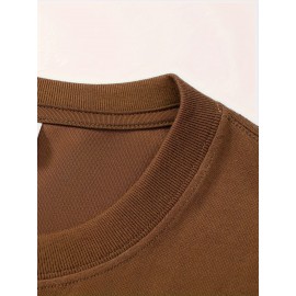 Men's Casual Cotton Long Sleeve T-Shirt - Crew Neck, Loose Fit, Spring & Fall Collection Men's Casual Cotton Long Sleeve T-Shirt - Crew Neck, Loose Fit, Spring & Fall Collection