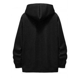 Men'S Christmas Hoodie, Cotton Blend Casual Knit Fabric, Regular Fit, Hooded Sweatshirt with Front Pocket, Slight Stretch, Alphabet Pattern, with Pocket for Daily Wear & Holiday Gifts Men'S Christmas Hoodie, Cotton Blend Casual Knit Fabric, Regular Fit, Hooded Sweatshirt with Front Pocket, Slight Stretch, Alphabet Pattern, with Pocket for Daily Wear & Holiday Gifts