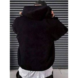 ME VS ME Print, Men's Casual and Cozy Hoodies, Trendy Long Sleeve Hooded Sweatshirt, Casual Versatile Top for Autumn Winter ME VS ME Print, Men's Casual and Cozy Hoodies, Trendy Long Sleeve Hooded Sweatshirt, Casual Versatile Top for Autumn Winter