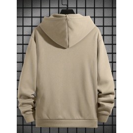 Men's Fashion Cross Print Long Sleeve Hoodie - Classic Zip-Up Design, Casual Style, Ideal For Fall And Winter Men's Fashion Cross Print Long Sleeve Hoodie - Classic Zip-Up Design, Casual Style, Ideal For Fall And Winter