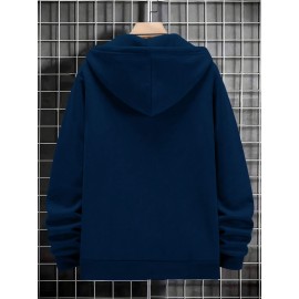 Men's Fashion Cross Print Long Sleeve Hoodie - Classic Zip-Up Design, Casual Style, Ideal For Fall And Winter Men's Fashion Cross Print Long Sleeve Hoodie - Classic Zip-Up Design, Casual Style, Ideal For Fall And Winter