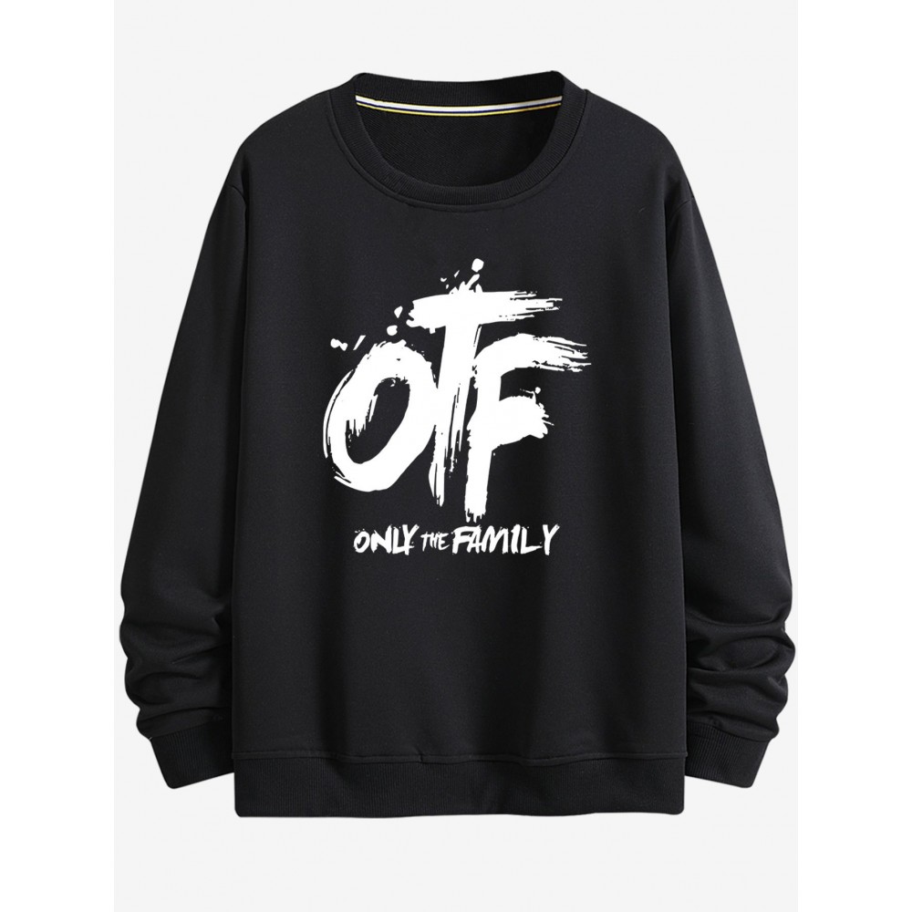 OTF printed hoodie, casual round neck pullover hoodie, long sleeves, suitable for spring and autumn, comfortable and fitted OTF printed hoodie, casual round neck pullover hoodie, long sleeves, suitable for spring and autumn, comfortable and fitted