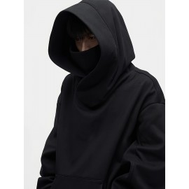Men'S High Street Heavy Industry Plush American Style Hoodie Ninja Function Oversize Shoulder Pullover Novelty Hoodie Hoodie Men'S High Street Heavy Industry Plush American Style Hoodie Ninja Function Oversize Shoulder Pullover Novelty Hoodie Hoodie