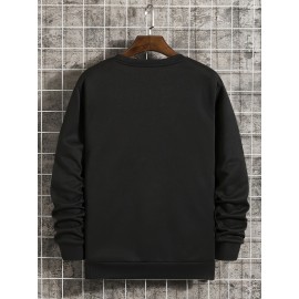 Men's Color Block Pullover Sweatshirt - Stylish Streetwear for Autumn and Winter Men's Color Block Pullover Sweatshirt - Stylish Streetwear for Autumn and Winter