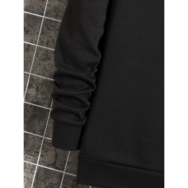 Men's Color Block Pullover Sweatshirt - Stylish Streetwear for Autumn and Winter Men's Color Block Pullover Sweatshirt - Stylish Streetwear for Autumn and Winter